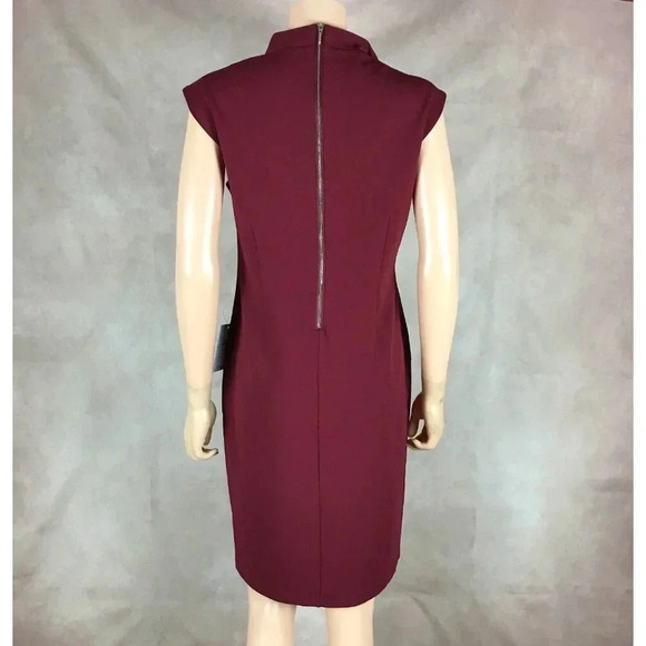 SPENSE Burgundy Sheath Dress NWT 10 - Picture 10 of 10